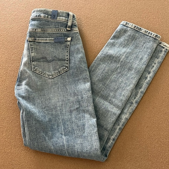 7 FOR ALL MANKIND NWOT Roxanne Ankle Jeans in Bailly - size 24 - Picture 2 of 16